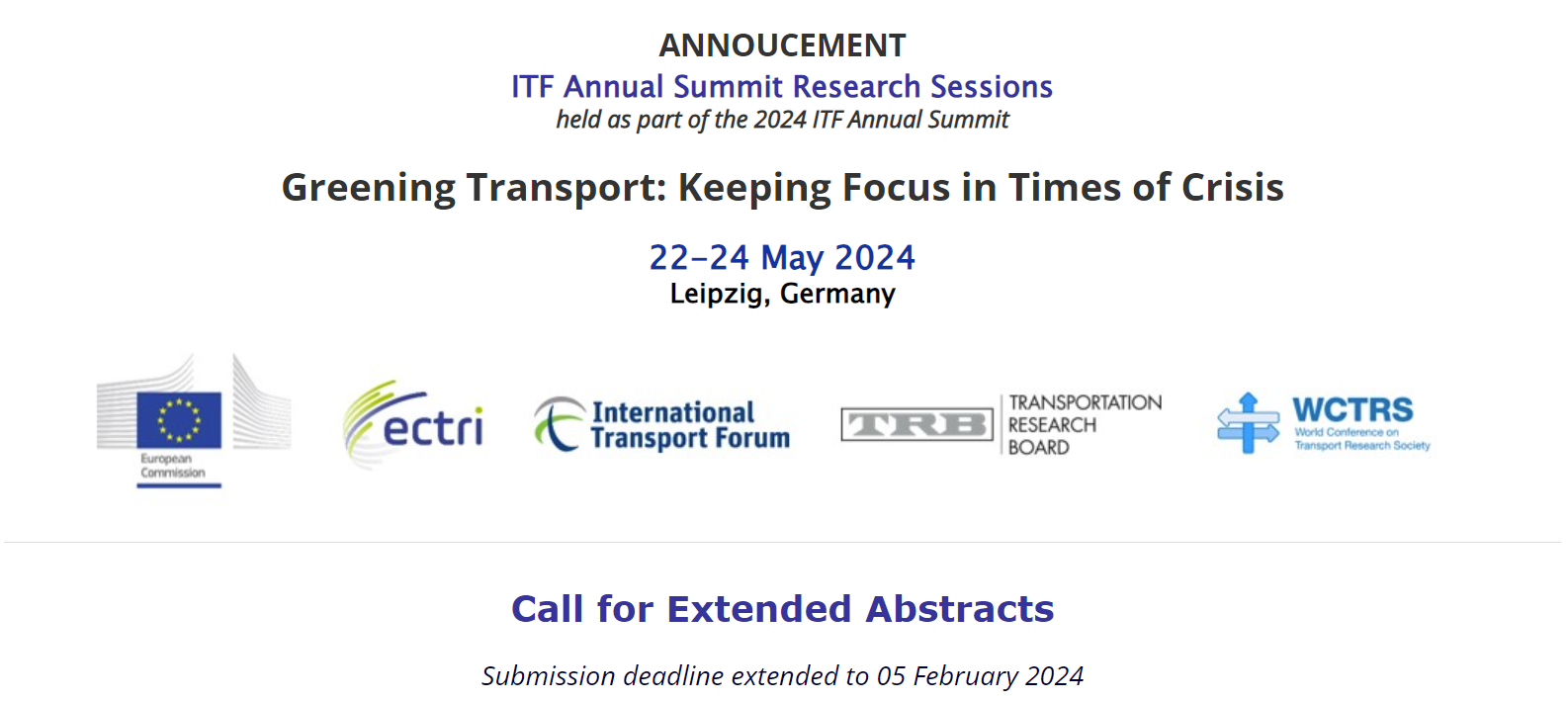 Call for Extended Abstracts: ITF Annual Summit Research Sessions