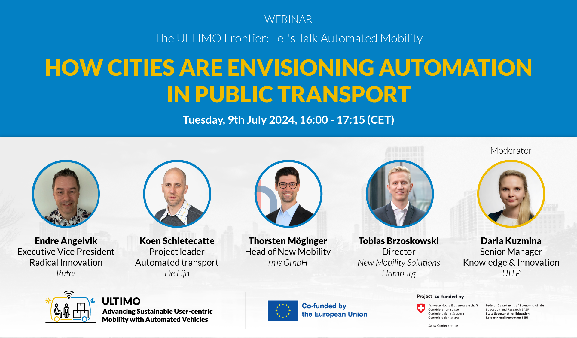 ULTIMO launches new webinar series targeting public transport authorities and operators